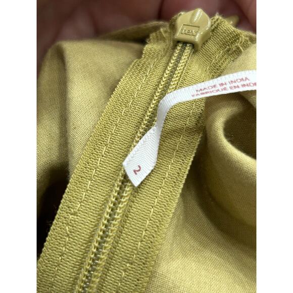 Free People Womens Green Sleeveless Margarita Embroidered Romper Jumpsuit Size 2 - Picture 7 of 9